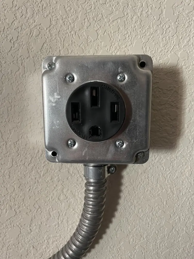 NEMA 14-50 outlet installed for Electrical Panel Upgrade in Mathis